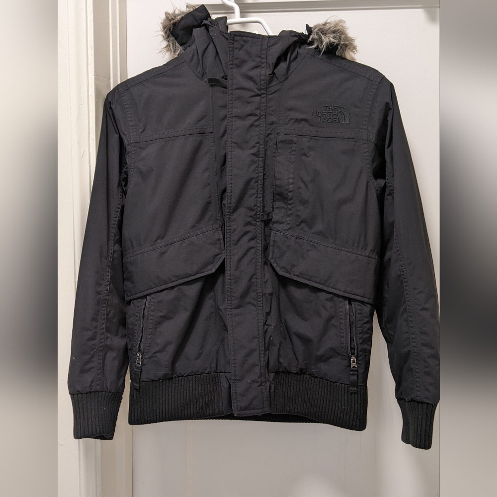 The North Face Unisex Black Jacket with Faux Fur